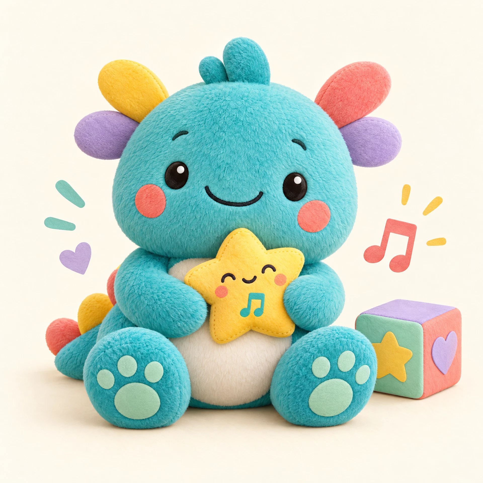 Original friendly plush-toy illustration